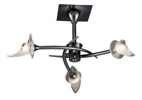Flavia Black Chrome Ceiling Lights Mantra Semi Flush Fittings